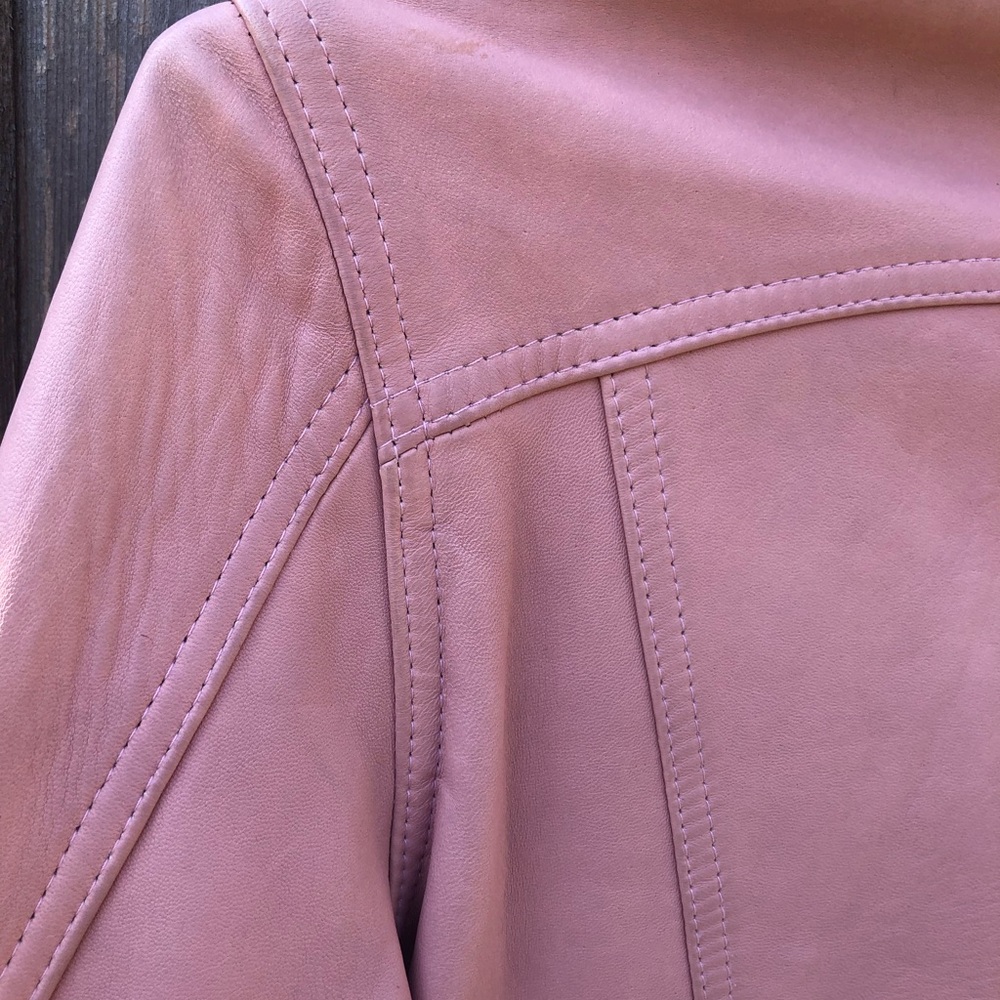 Baby pink leather jacket - Picture 9 of 13